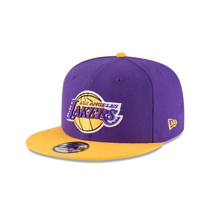 NBA Los Angeles Lakers Two Tone 9Fifty Snapback (VIE1575) - Purple New Era Caps